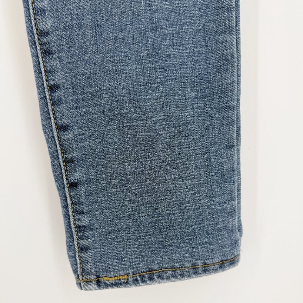 Levi's Medium Indigo Zip Fly Straight Skinny Leg Stretch Denim (Elastic Waist) - Picture 5 of 14